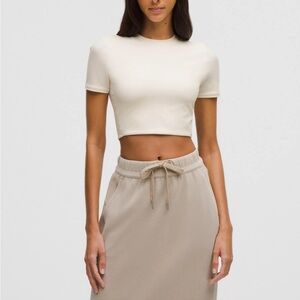 Lululemon Wundermost Ultra Soft Nulu Crewneck Cropped Tshirt